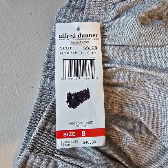Alfred Dunner Comfort Waist Pants Women's 8 Proportioned Short Gray Pull On NWT - Picture 4 of 16